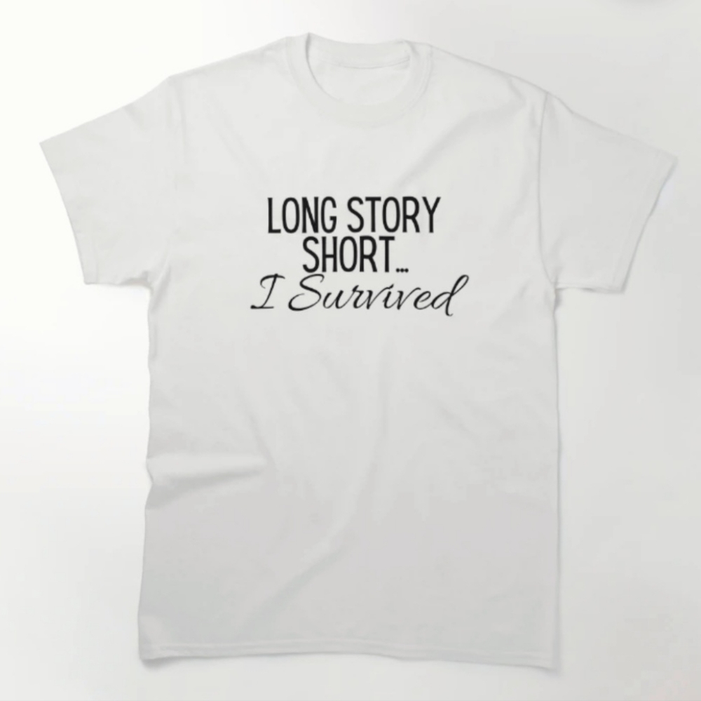 NWT, standard, traditional t-shirt for everyday wear,"I Survived" Graphic Tee - Picture 3 of 8